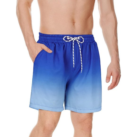 Swim Trunks Quick Dry Bathing Suit for Men with Compression Liner - Picture 3 of 6